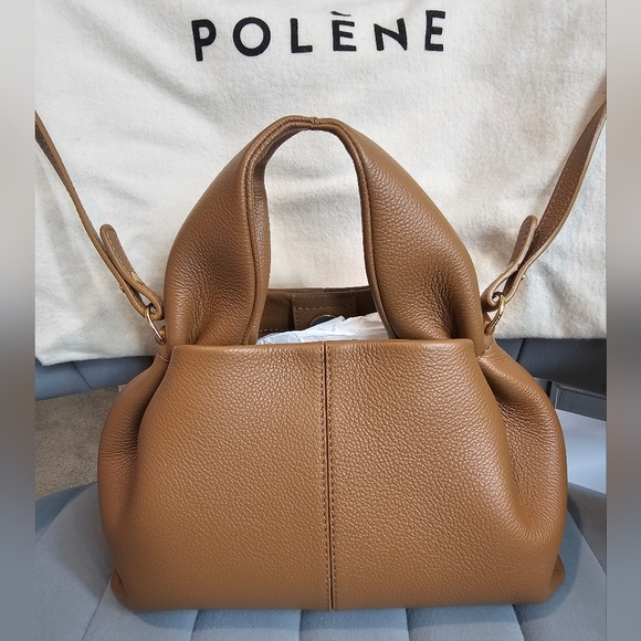 Polene Handbags - Polène Numero Neuf Mini Bag Grain Calfskin Leather Color Camel (Dust Bag +Bag)